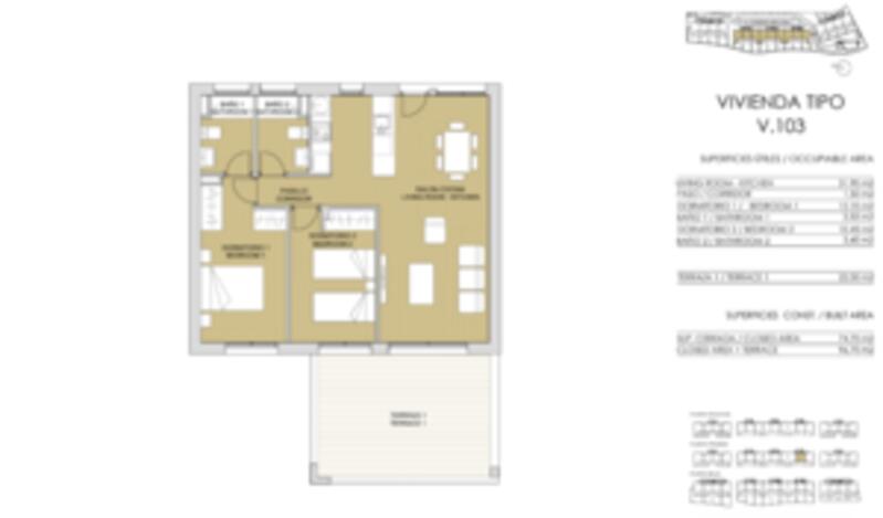 3 slaapkamer Appartement Te koop