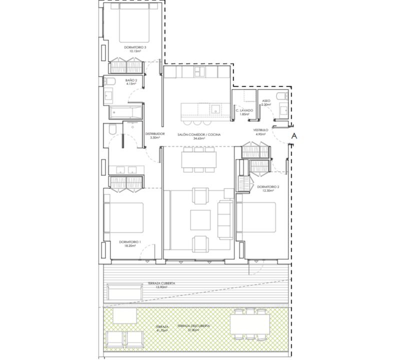 3 chambre Appartement à vendre