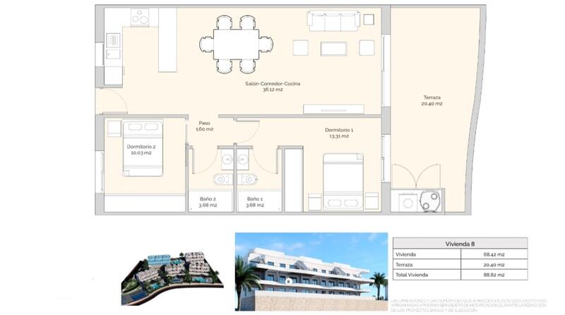 2 bedroom Apartment for sale