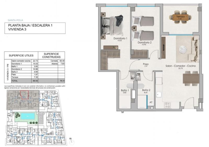 2 Schlafzimmer Appartement zu verkaufen