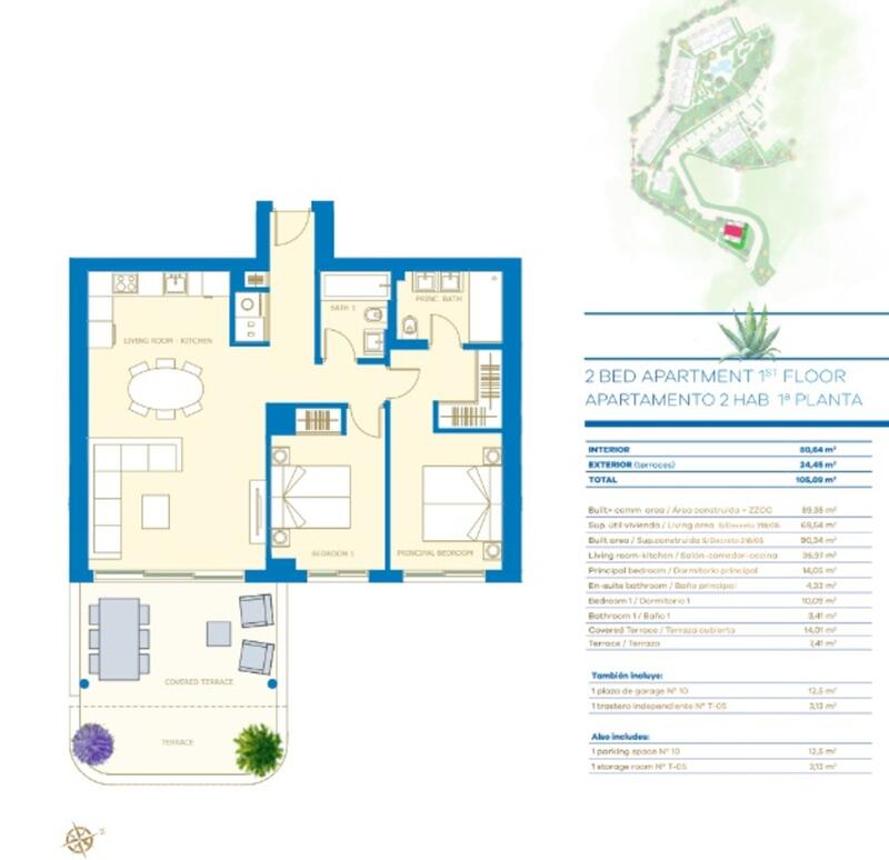 2 Schlafzimmer Appartement zu verkaufen
