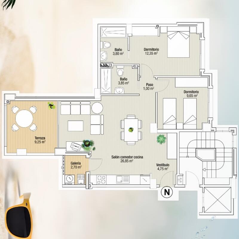 2 chambre Appartement à vendre