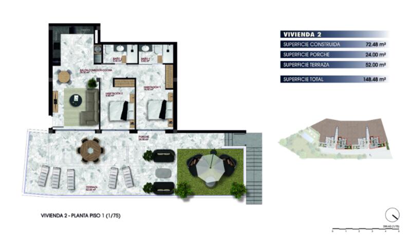 2 Schlafzimmer Appartement zu verkaufen
