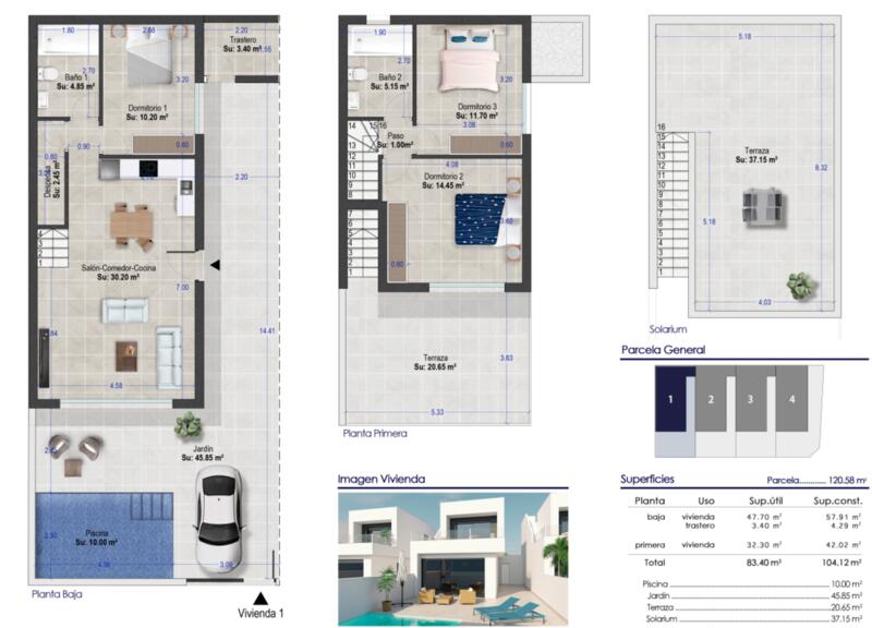 3 chambre Villa à vendre