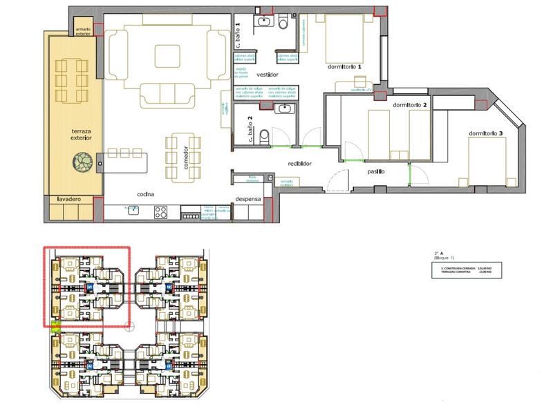 3 slaapkamer Appartement Te koop