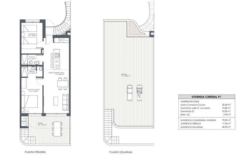 2 slaapkamer Appartement Te koop