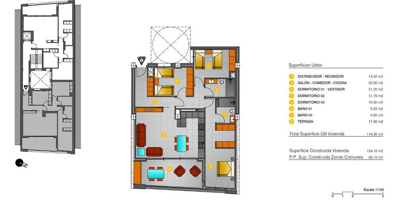 3 slaapkamer Appartement Te koop