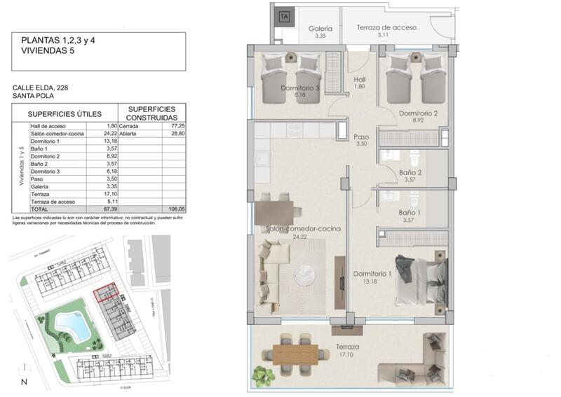 3 bedroom Apartment for sale