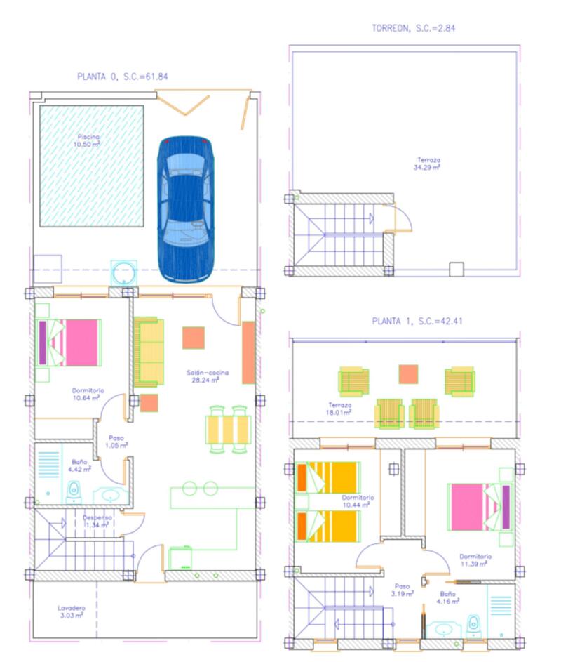 3 Cuarto Adosado en venta