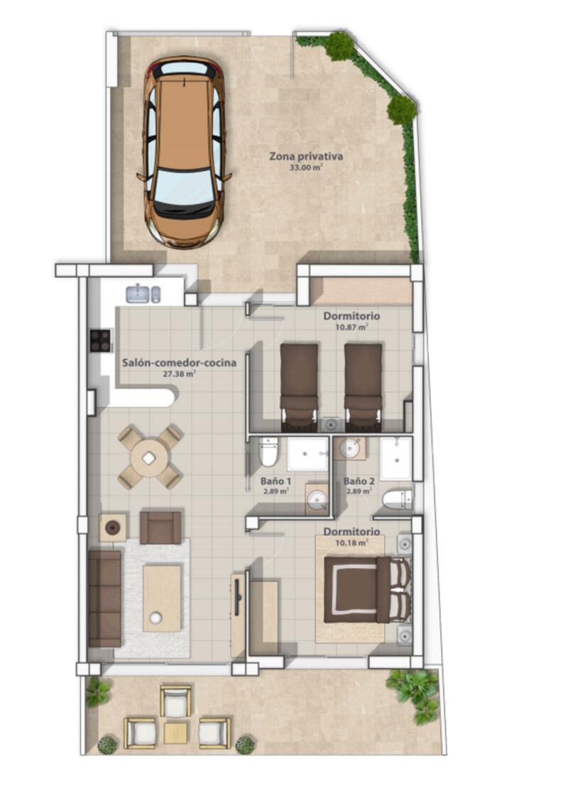 2 bedroom Apartment for sale