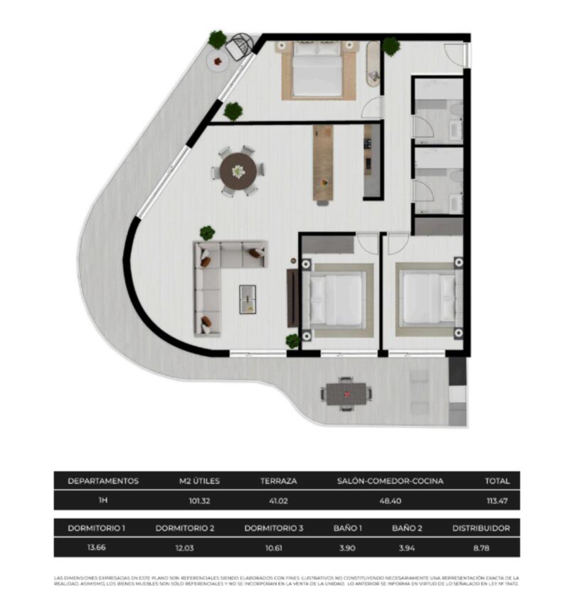 3 Cuarto Apartamento en venta
