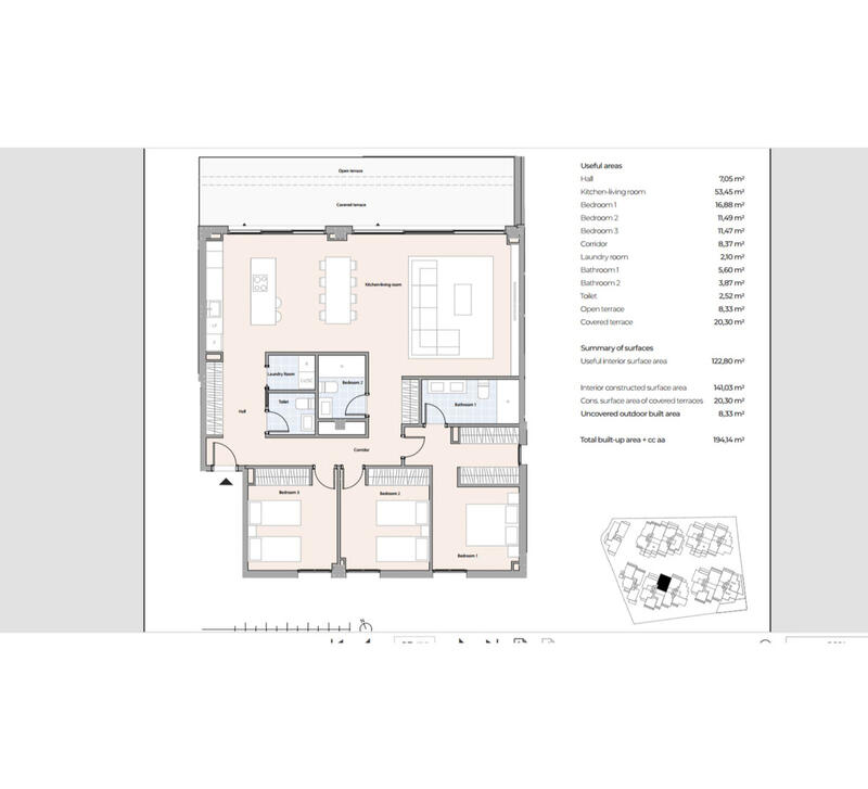 2 Cuarto Apartamento en venta