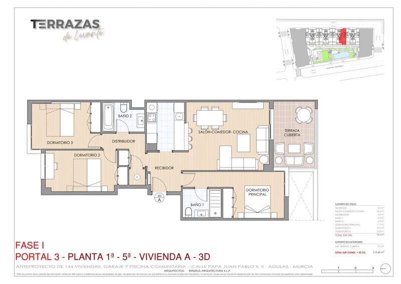 3 slaapkamer Appartement Te koop