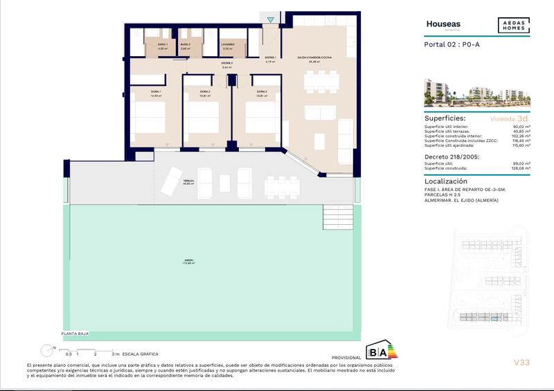 3 Schlafzimmer Appartement zu verkaufen