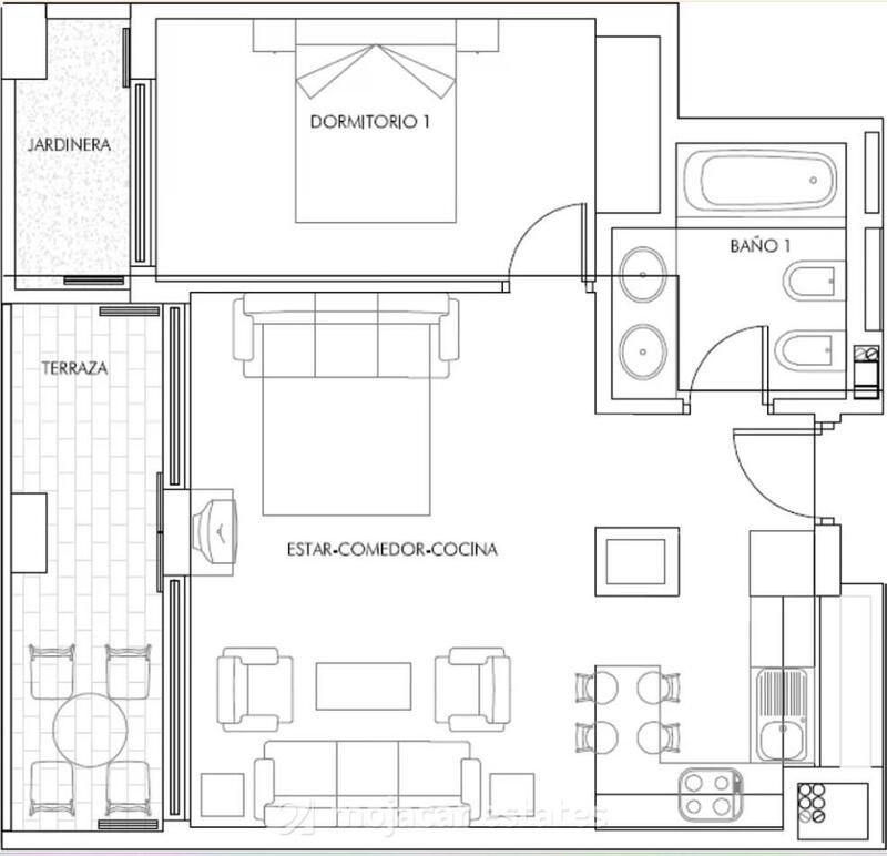 1 Cuarto Apartamento en venta
