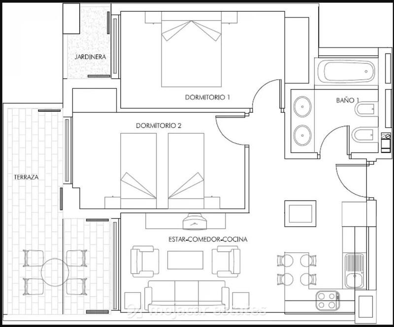 2 Cuarto Apartamento en venta