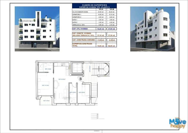 2 slaapkamer Appartement Te koop
