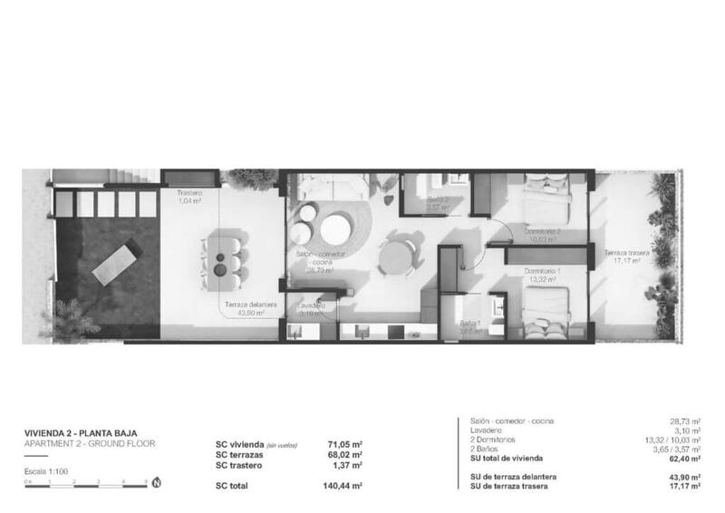 2 slaapkamer Appartement Te koop