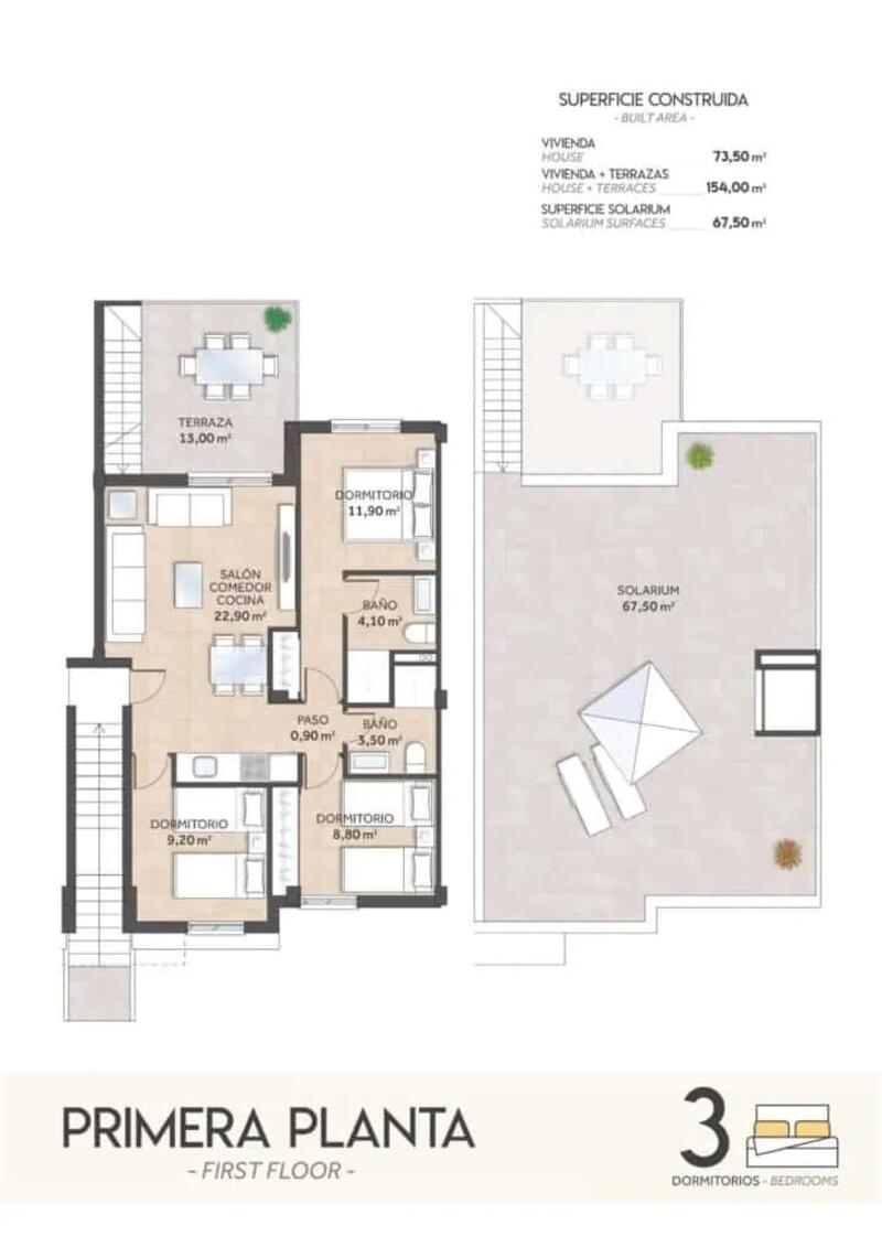 3 Cuarto Apartamento en venta