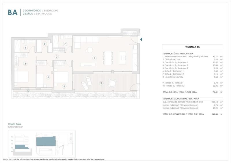 3 slaapkamer Appartement Te koop