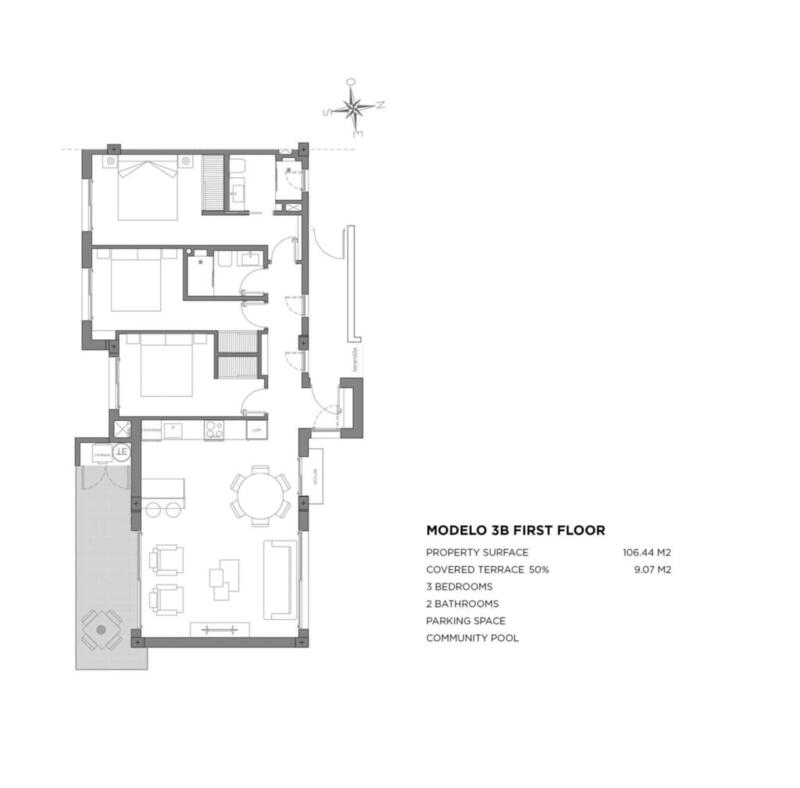 3 Schlafzimmer Appartement zu verkaufen