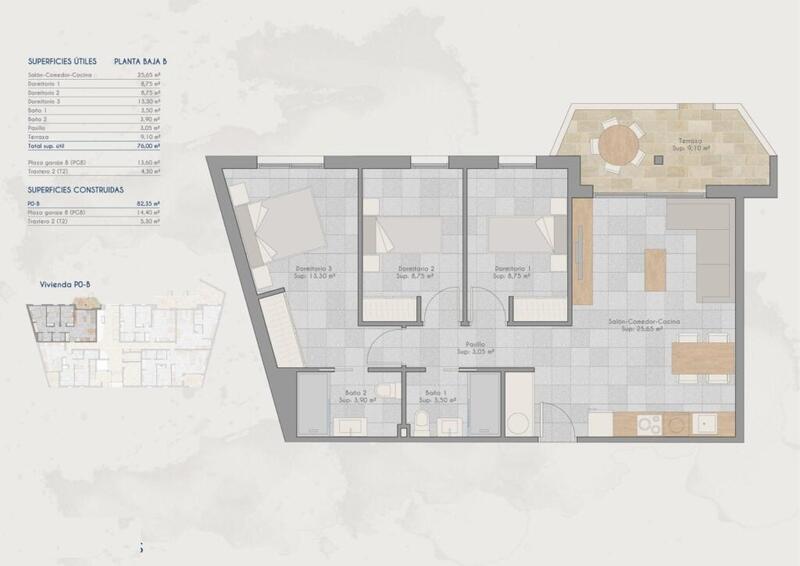 3 Schlafzimmer Appartement zu verkaufen