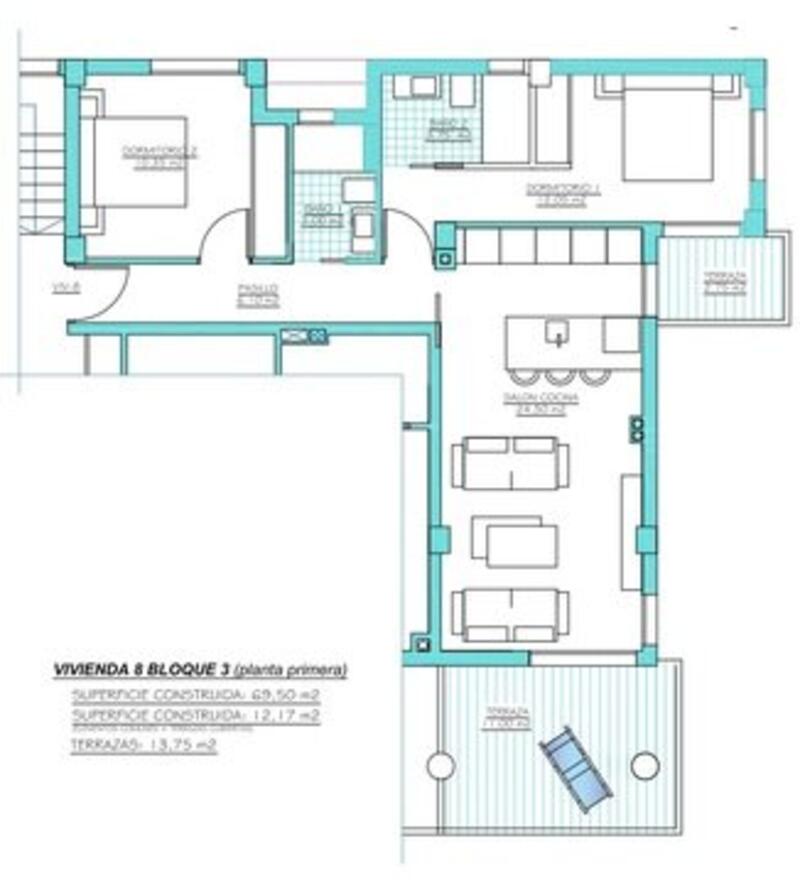 2 Schlafzimmer Appartement zu verkaufen