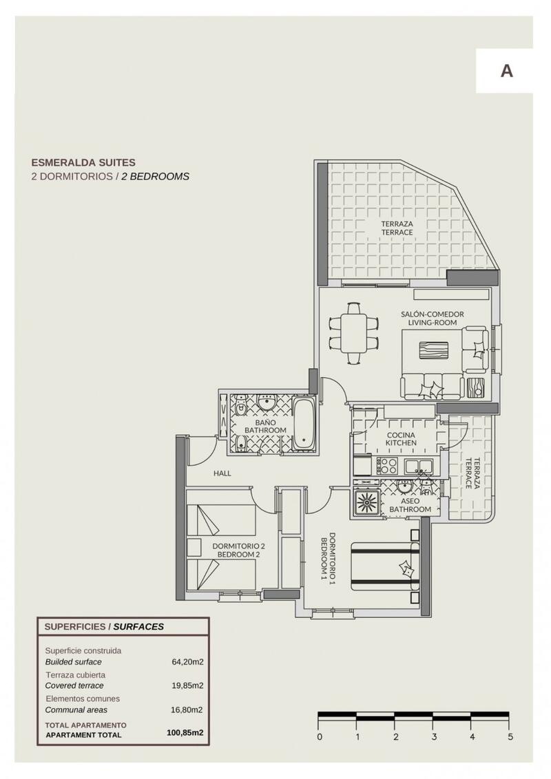 2 Schlafzimmer Appartement zu verkaufen