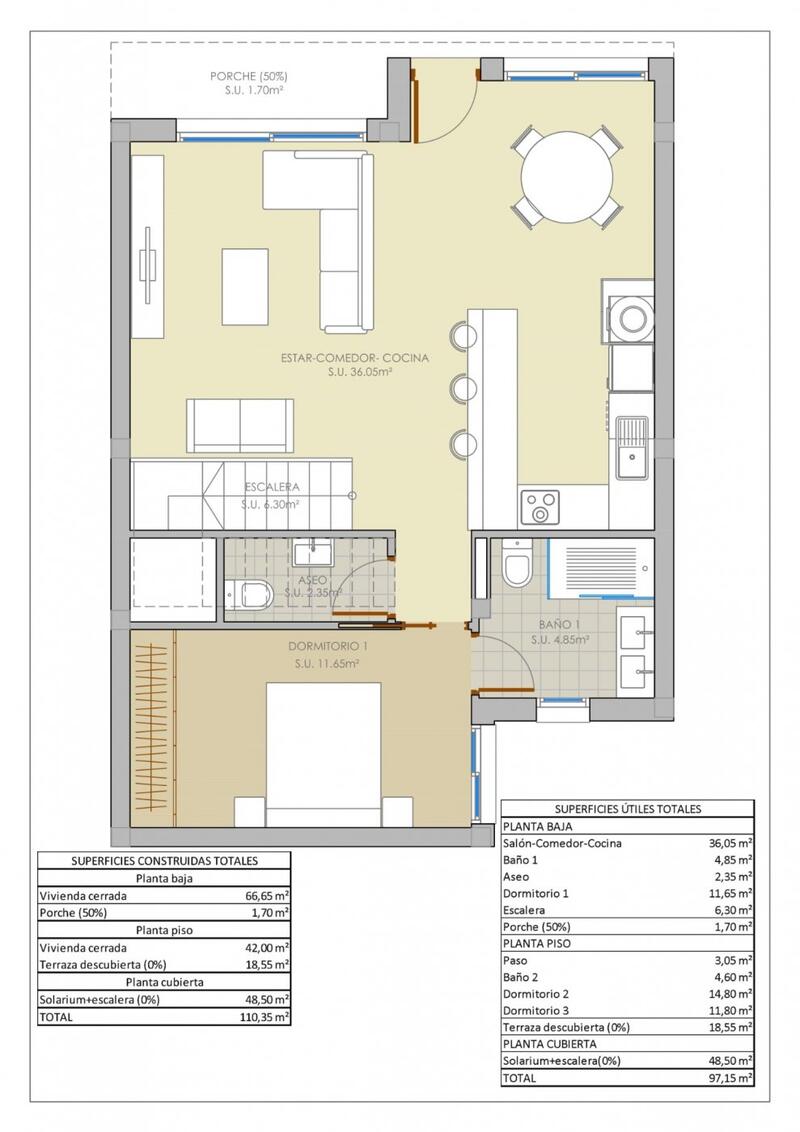 3 Schlafzimmer Duplex zu verkaufen