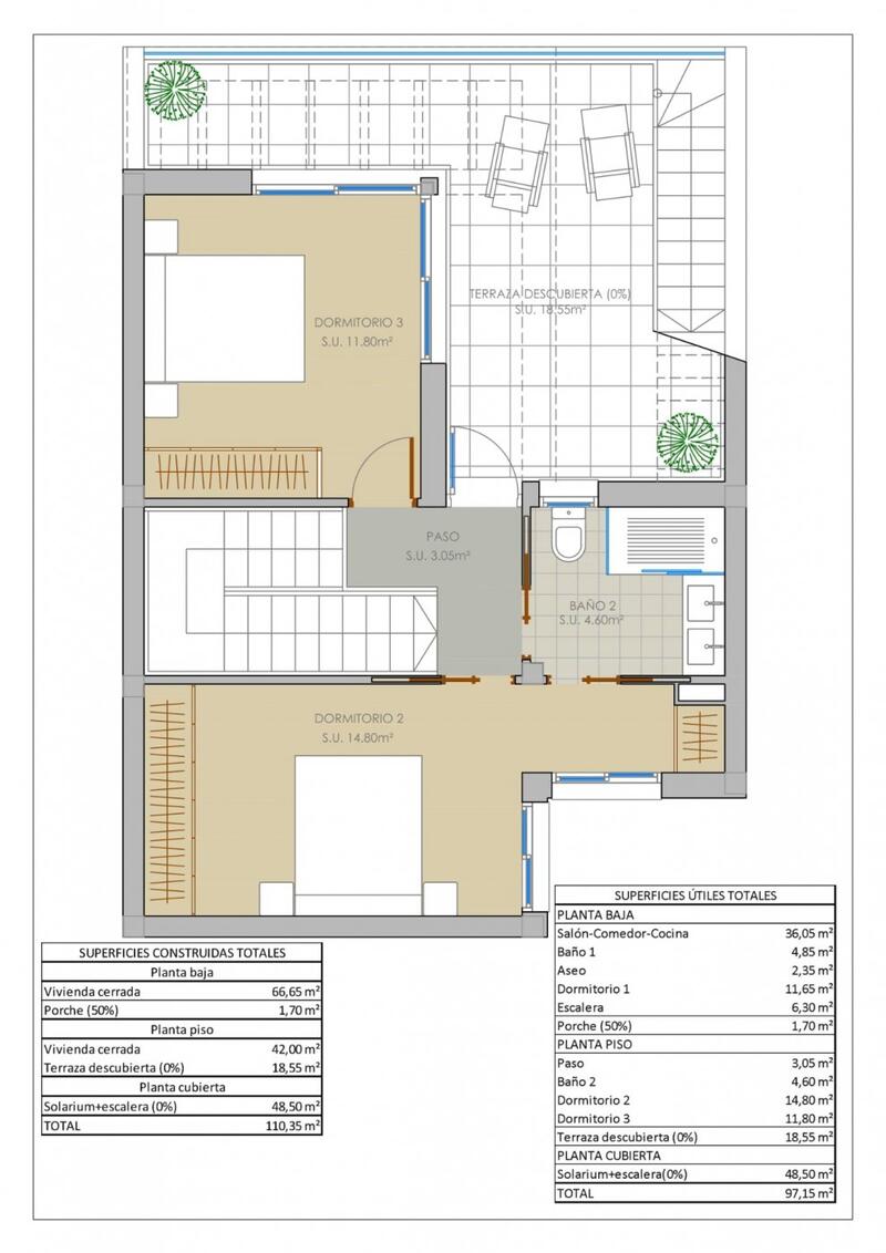 3 Schlafzimmer Duplex zu verkaufen