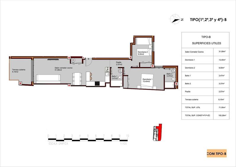 2 Cuarto Apartamento en venta