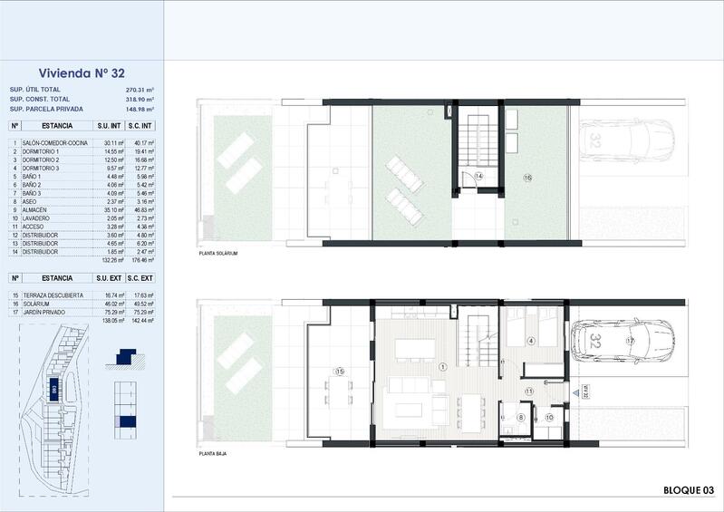 3 sovrum Duplex till salu