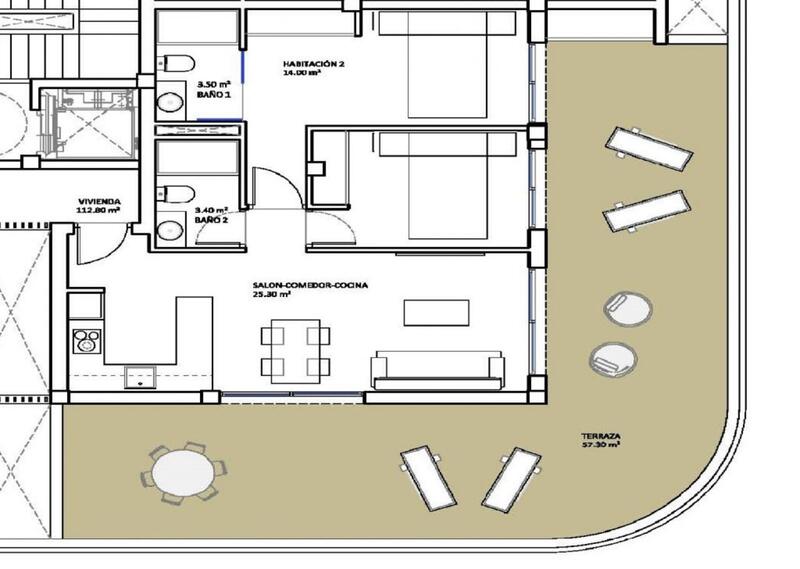 2 Schlafzimmer Appartement zu verkaufen