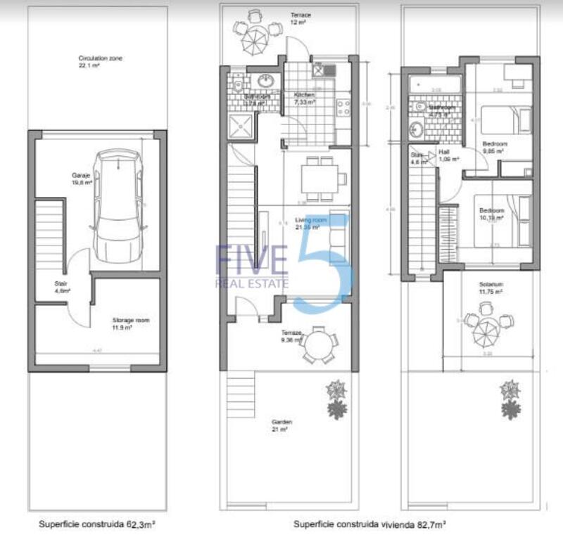 2 Schlafzimmer Stadthaus zu verkaufen