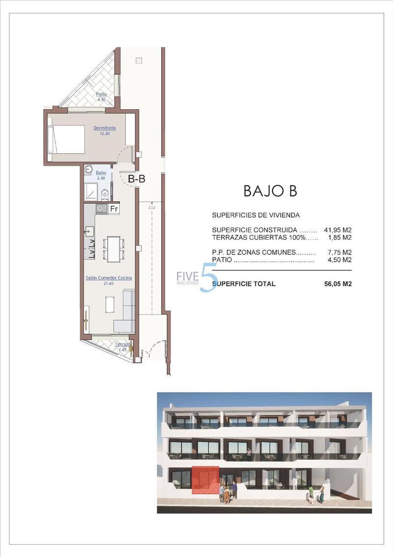 1 Cuarto Apartamento en venta