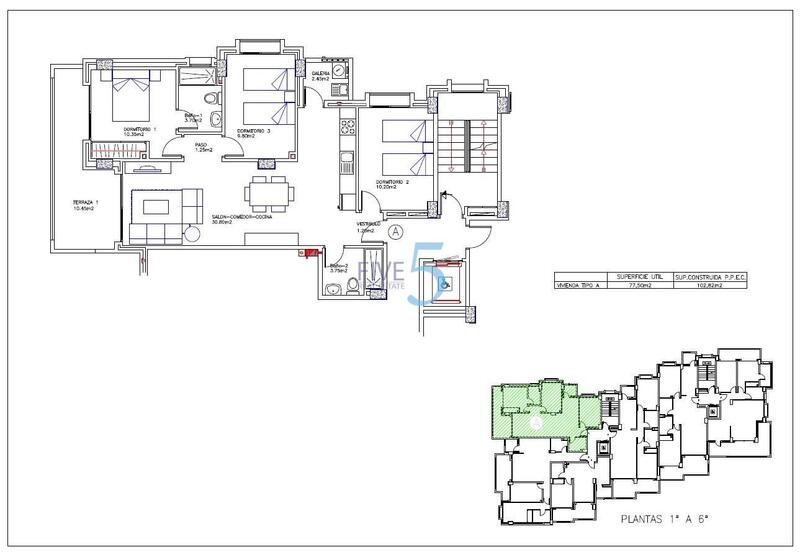 3 Schlafzimmer Appartement zu verkaufen