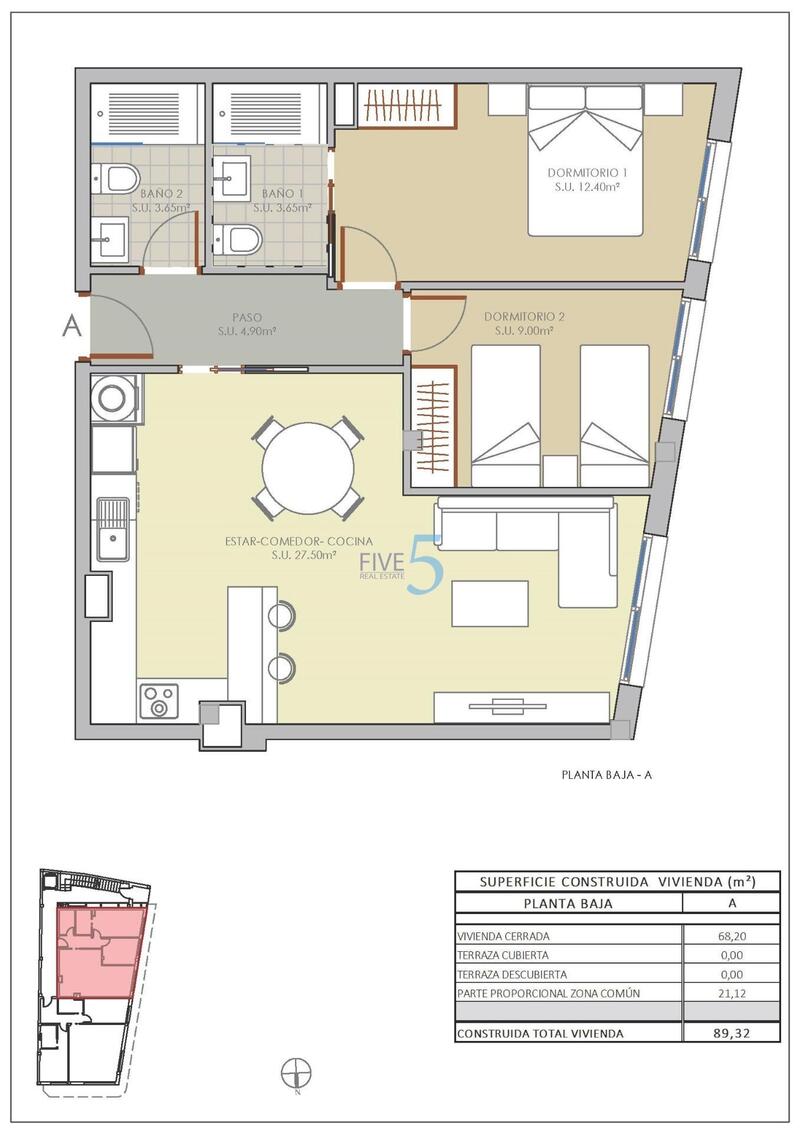 2 Cuarto Apartamento en venta