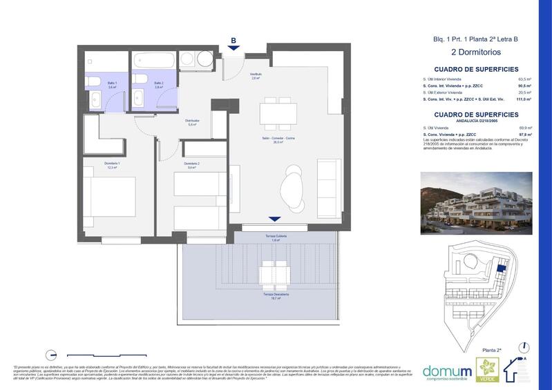 2 chambre Appartement à vendre