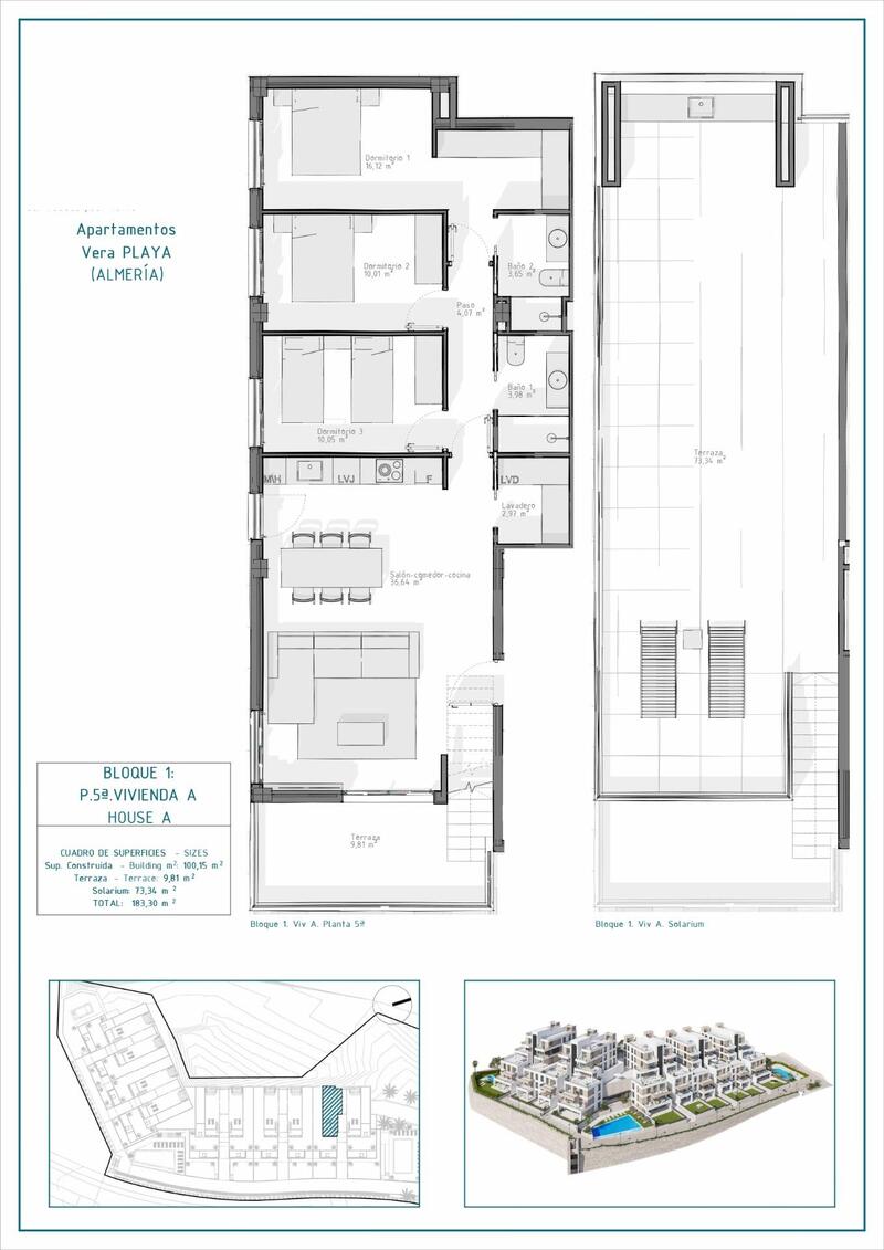 3 Schlafzimmer Appartement zu verkaufen