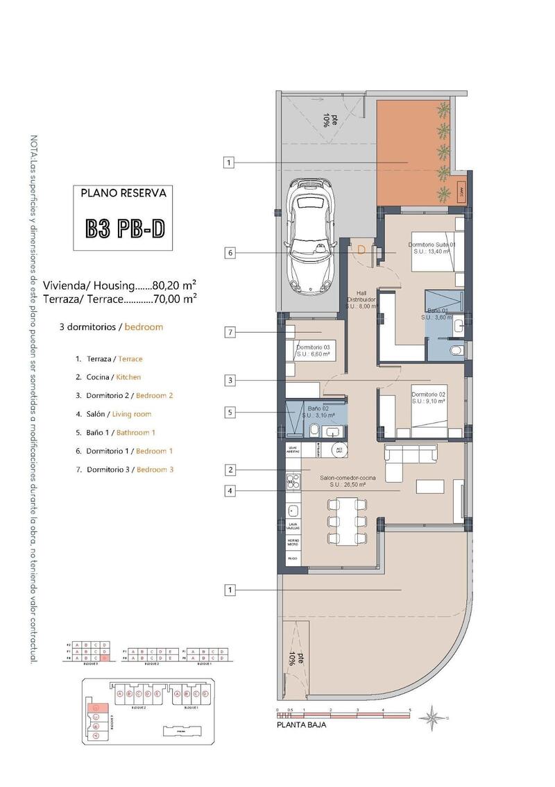 3 chambre Appartement à vendre