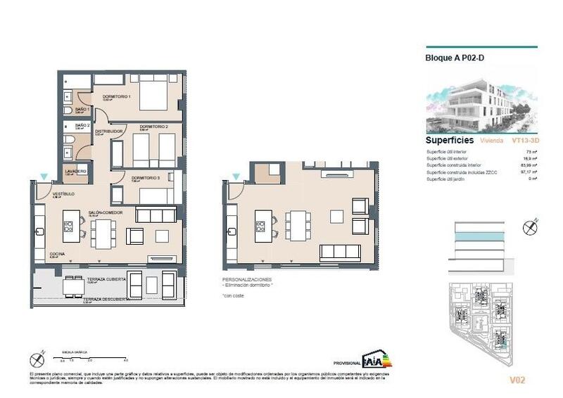 3 slaapkamer Appartement Te koop