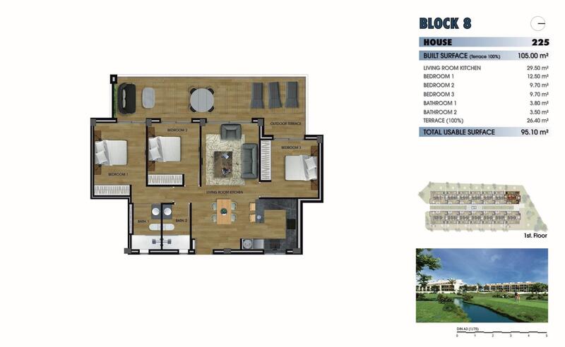 3 Schlafzimmer Appartement zu verkaufen
