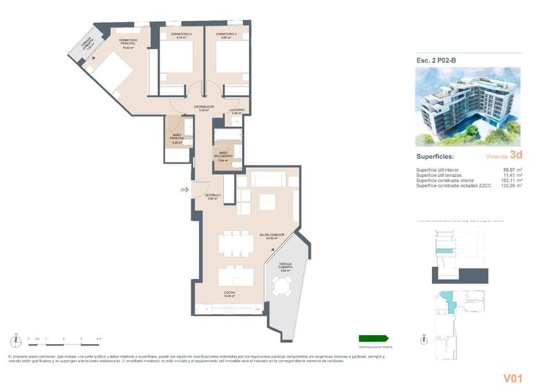3 slaapkamer Appartement Te koop