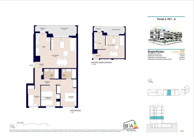 3 Schlafzimmer Appartement zu verkaufen