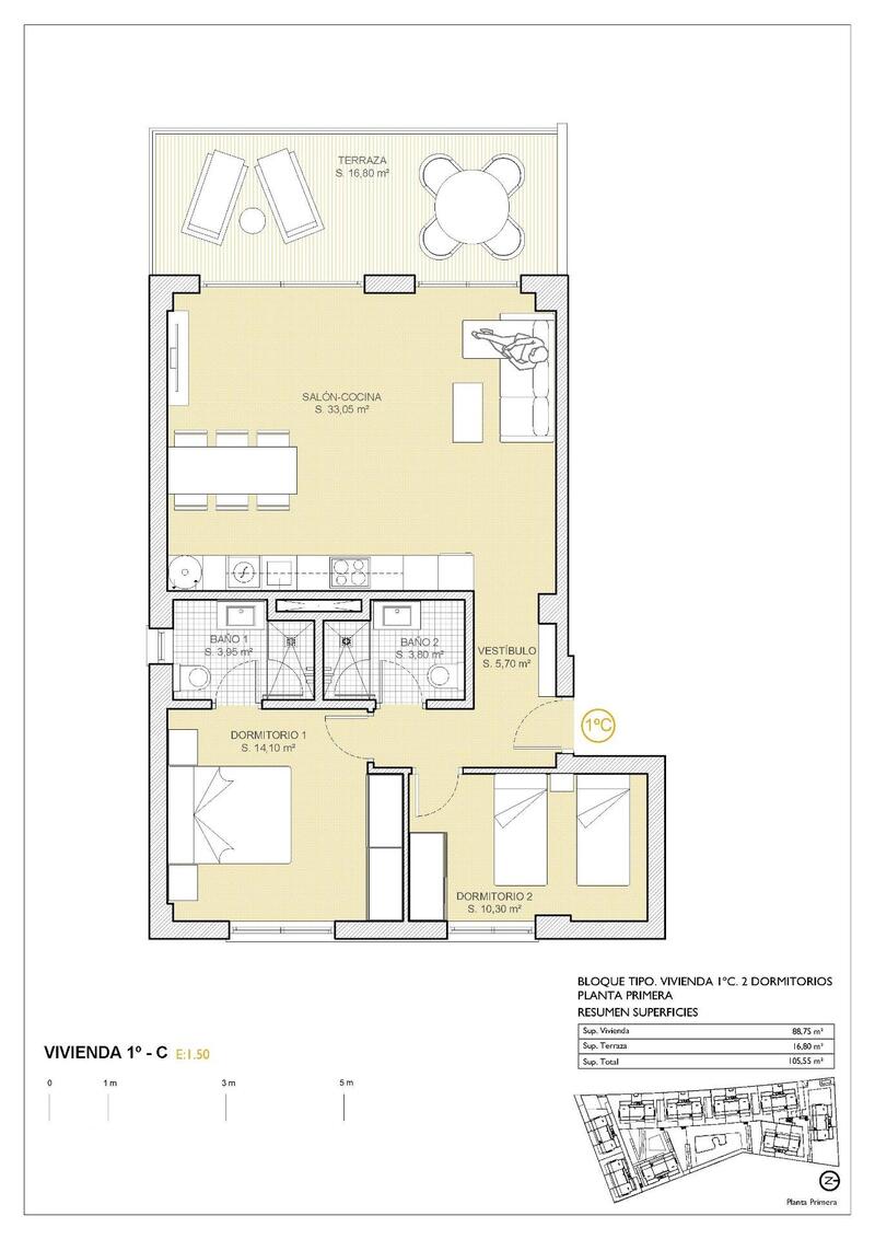 2 slaapkamer Appartement Te koop