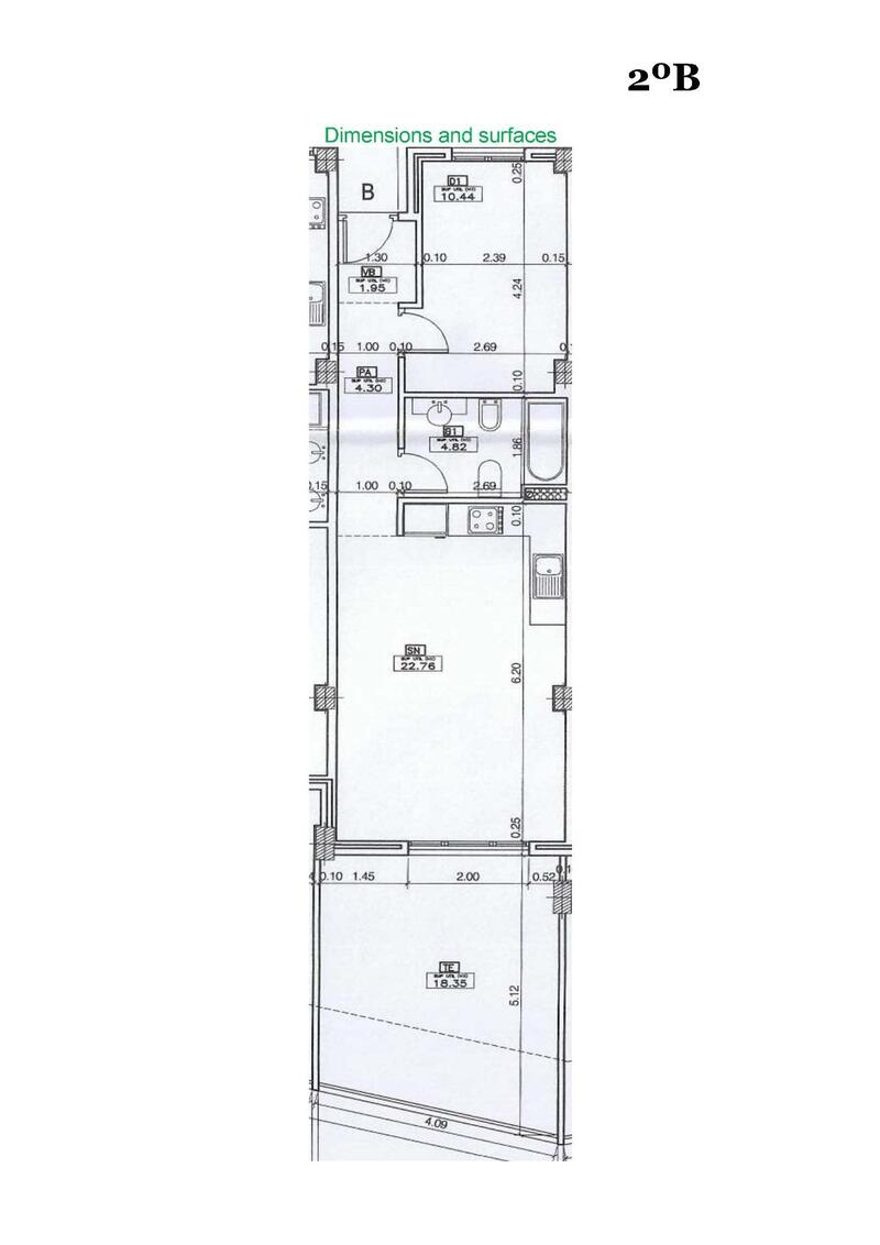 1 Cuarto Apartamento en venta