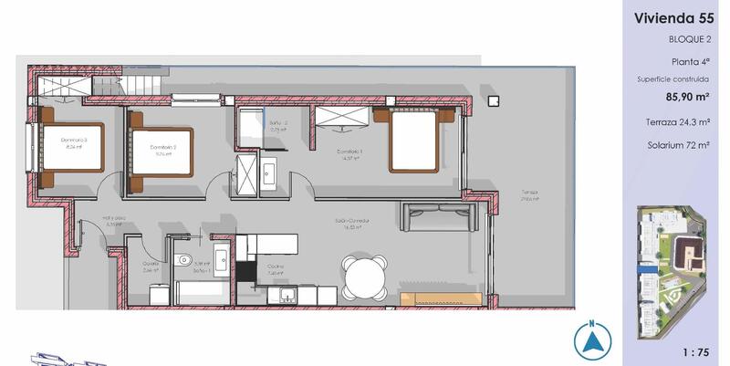 3 chambre Appartement à vendre