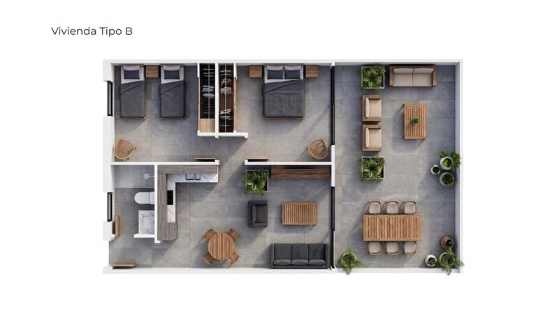 2 Schlafzimmer Appartement zu verkaufen