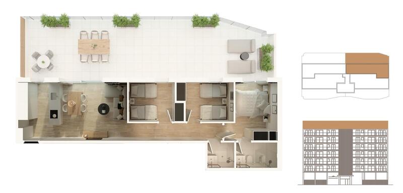 3 Schlafzimmer Appartement zu verkaufen