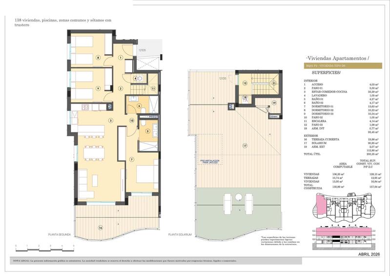 3 bedroom Apartment for sale
